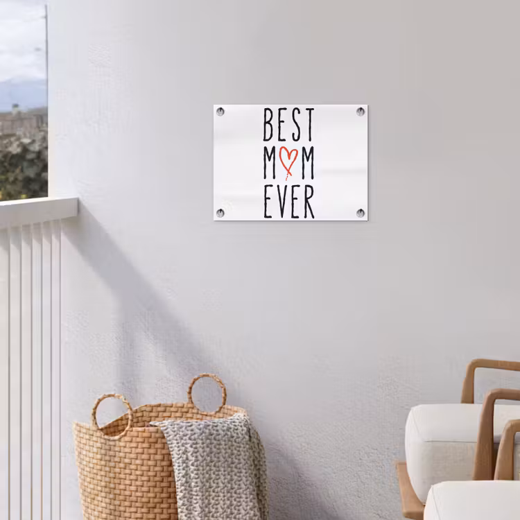 Best mom ever - Spreuken - Mama - Quotes tuinposter los doek klein -sfeer8
