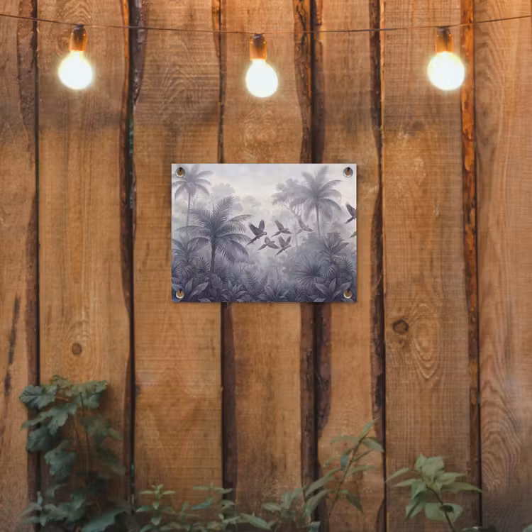 Vogel - Vliegend - Jungle - Vintage - Dieren tuinposter los doek klein -sfeer1