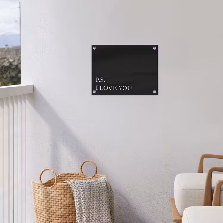Zwart - Minimalistisch - Valentijn tuinposter los doek klein -sfeer8