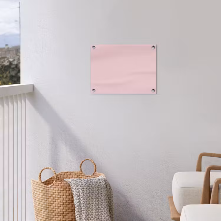 Blush - Pink - Roze tuinposter los doek klein 239 -sfeer8