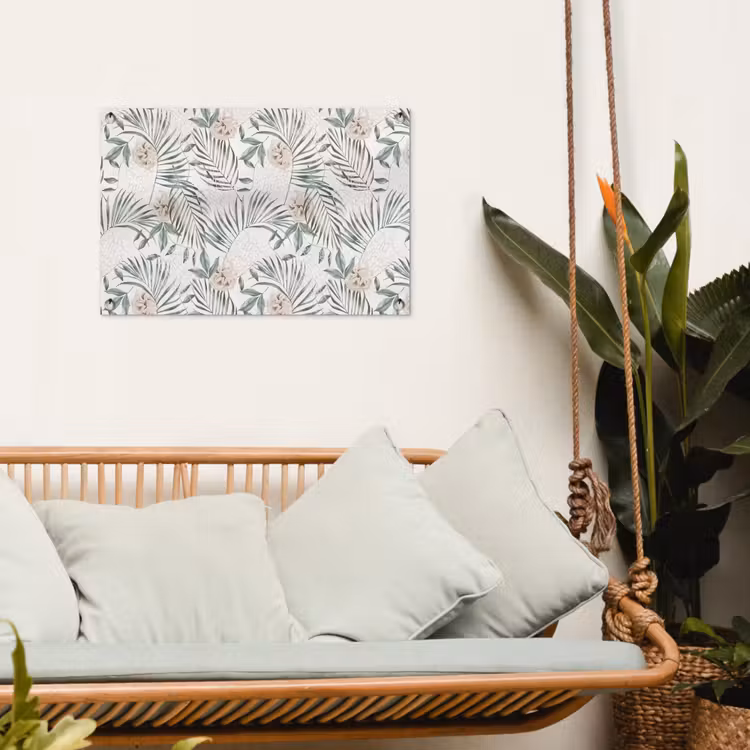 Bohemian - Bladeren - Bloemen - Tropisch tuinposter los doek klein -sfeer7
