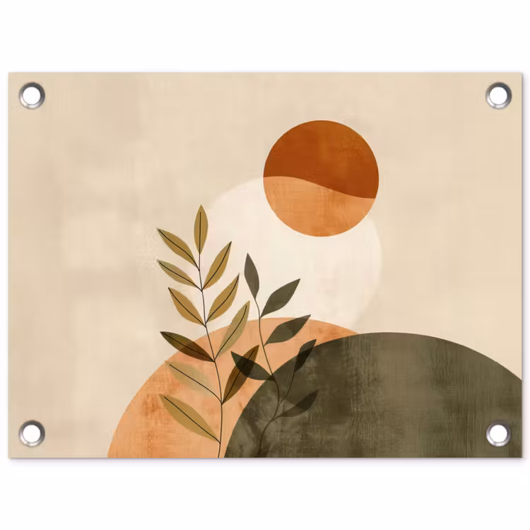 Takken - Vormen - Abstract tuinposter los doek klein -3d