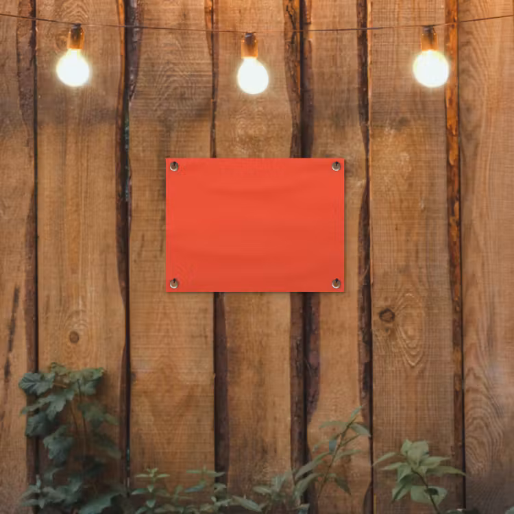 Burnt - Coral - Oranje tuinposter los doek klein 239 -sfeer1