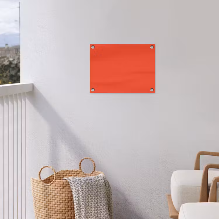 Burnt - Coral - Oranje tuinposter los doek klein 239 -sfeer8