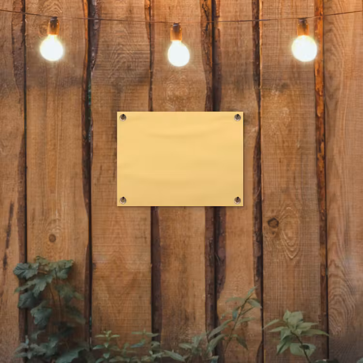 Butter - Geel - Yellow tuinposter los doek klein 239 -sfeer1