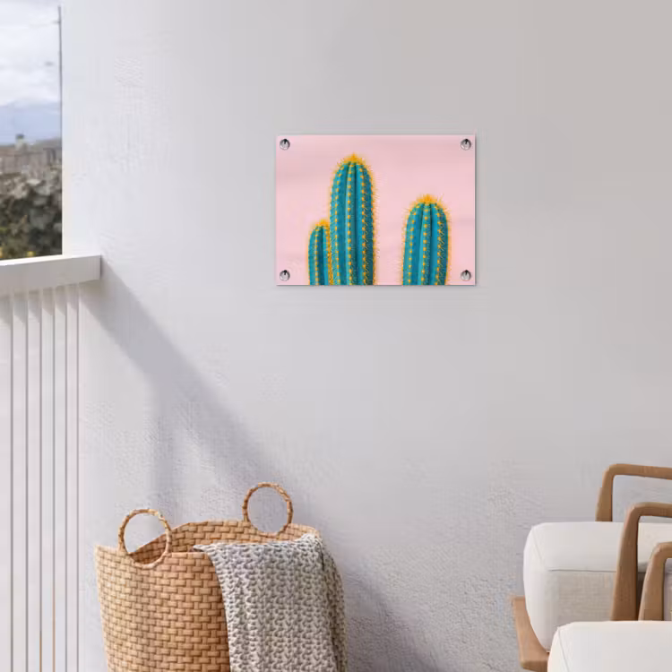 Cactussen - Modern - Pastel tuinposter los doek klein -sfeer8