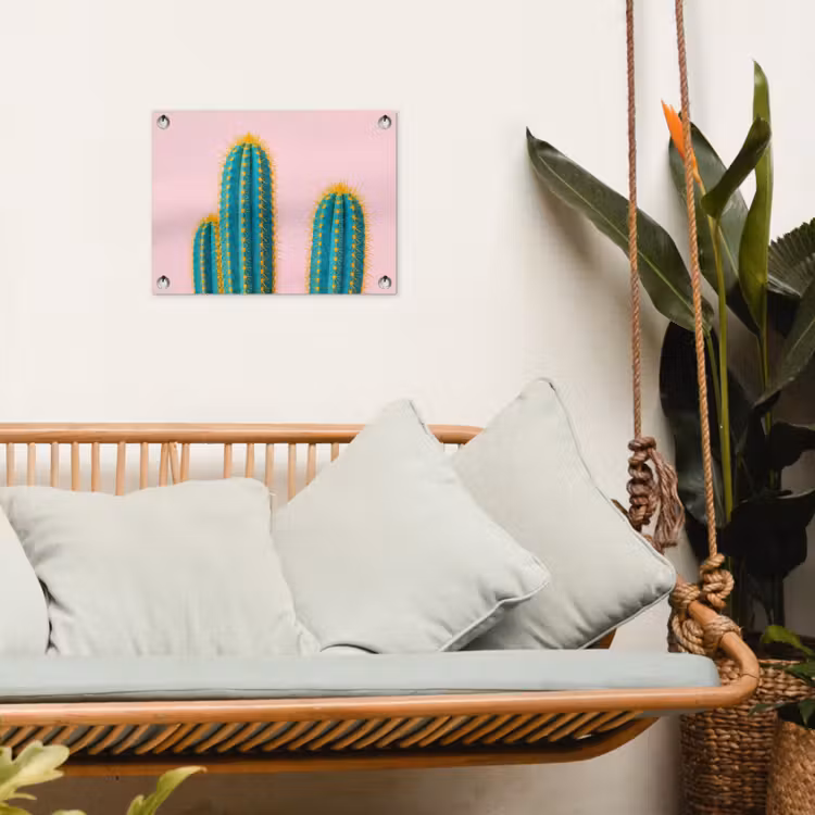 Cactussen - Modern - Pastel tuinposter los doek klein -sfeer7