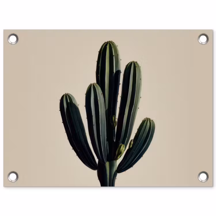 Cactus - Subtiel - Groen tuinposter los doek klein -3d