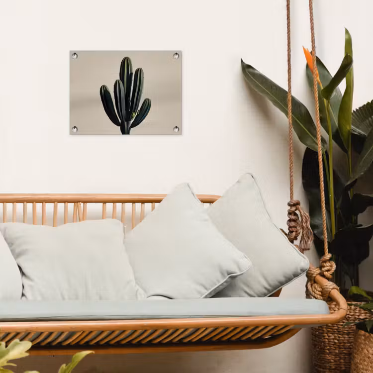 Cactus - Subtiel - Groen tuinposter los doek klein -sfeer7