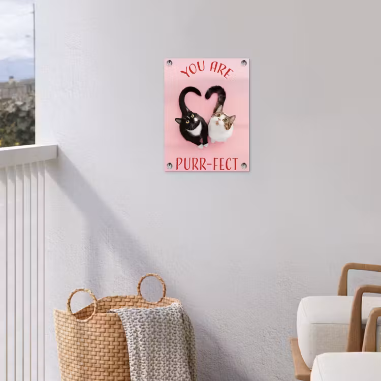 Kat - Hart - Tekst - Valentijn tuinposter los doek klein -sfeer8
