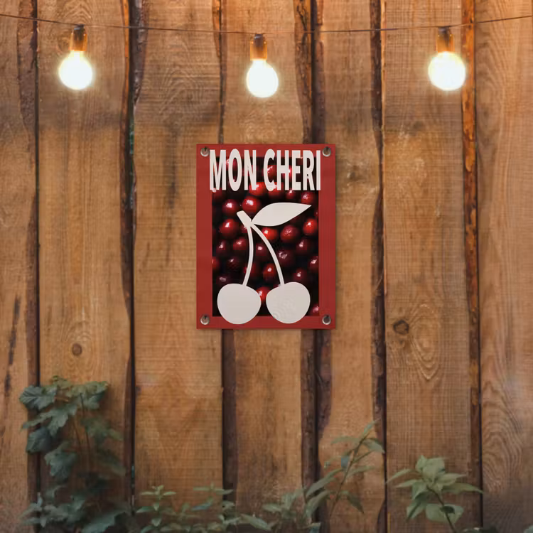 Kersen - Illustratie - Rood tuinposter los doek klein -sfeer1