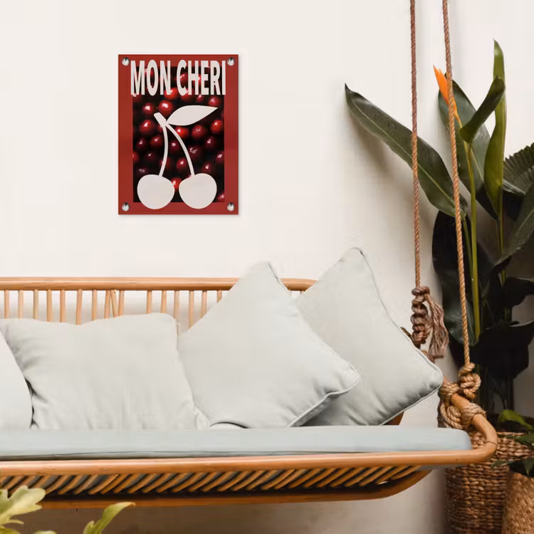 Kersen - Illustratie - Rood tuinposter los doek klein -sfeer7