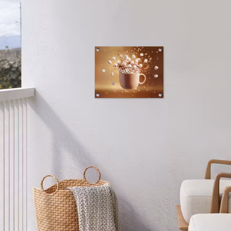 Chocomelk - Drinken - Warm - Bruin tuinposter los doek klein -sfeer8