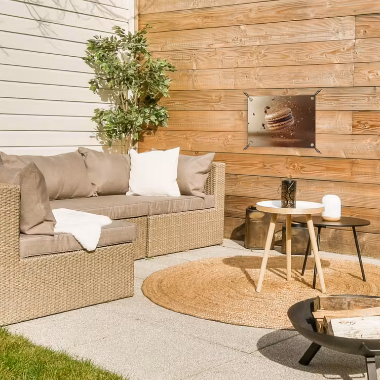 Chocolade - Macarons - Eten - Snoep tuinposter los doek klein -sfeer4