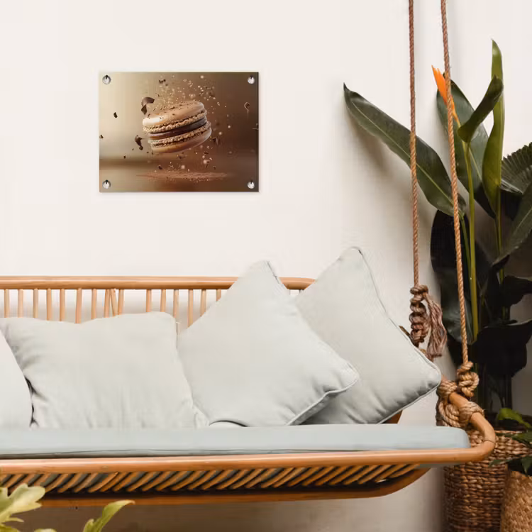 Chocolade - Macarons - Eten - Snoep tuinposter los doek klein -sfeer7