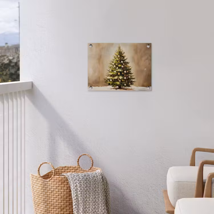 Kerst - Sfeer - Groen tuinposter los doek klein -sfeer8