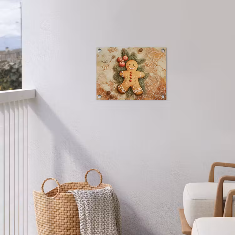 Kerstmis - Koekje - Poppetje - Speculaas tuinposter los doek klein -sfeer8