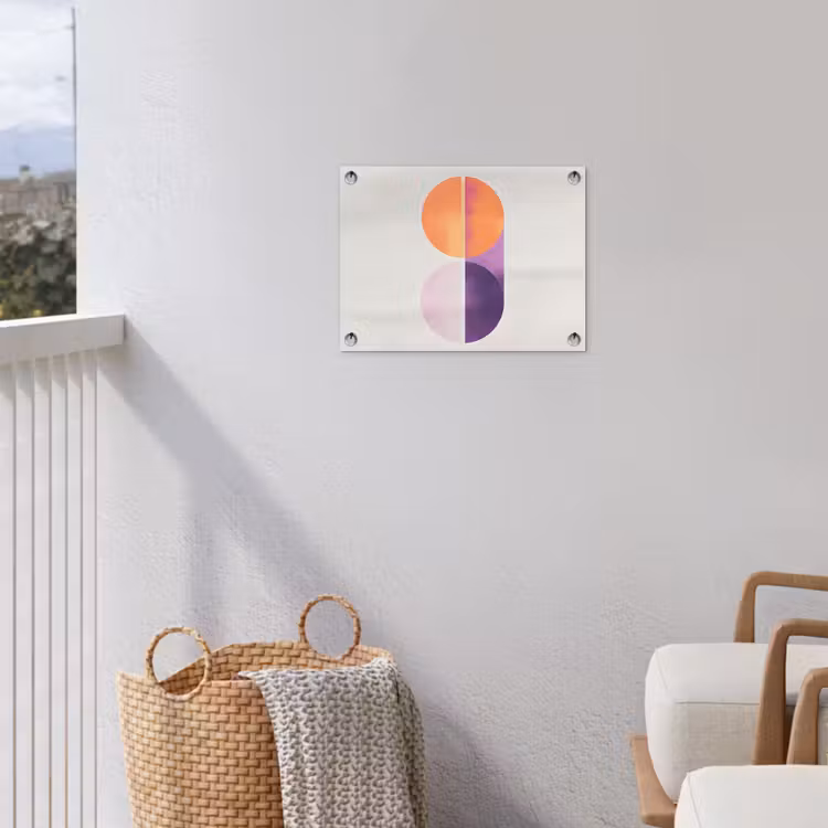 Cirkels - Abstract - Paars tuinposter los doek klein -sfeer8