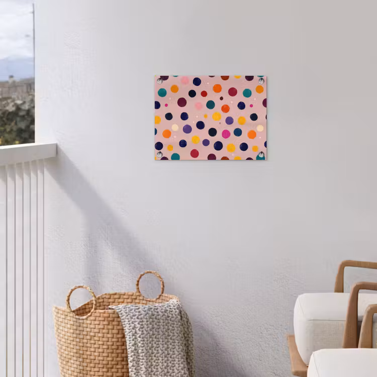 Cirkels - Patroon - Kleurrijk tuinposter los doek klein 239 -sfeer8