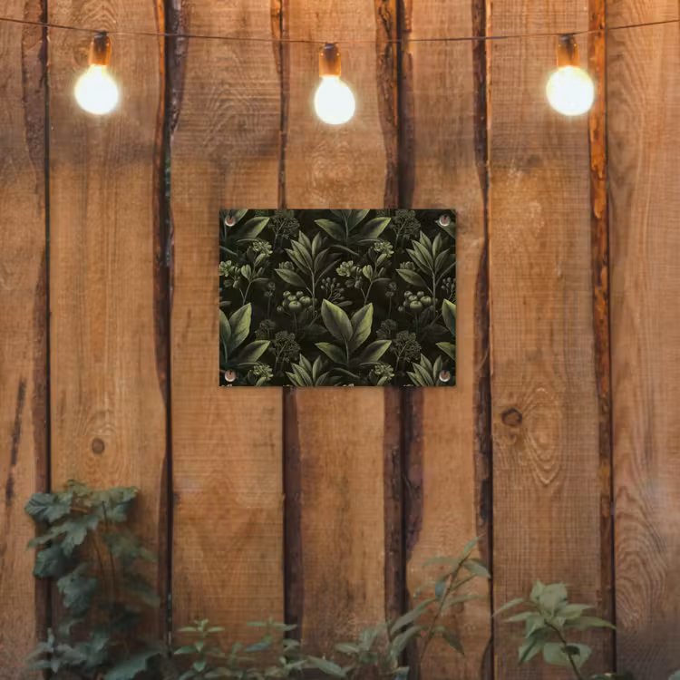 Klassiek - Donker - Botanisch - Planten tuinposter los doek klein 239 -sfeer1