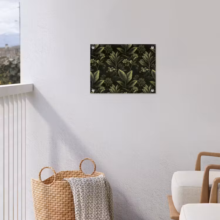 Klassiek - Donker - Botanisch - Planten tuinposter los doek klein 239 -sfeer8