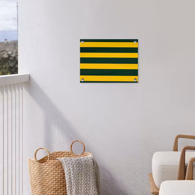 Klassiek - Strepen - Groen tuinposter los doek klein 239 -sfeer8