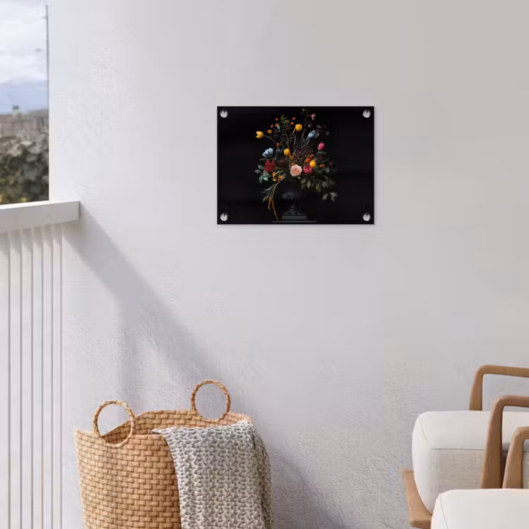 Klassiek - Vaas - Boeket - Bloemen tuinposter los doek klein -sfeer8