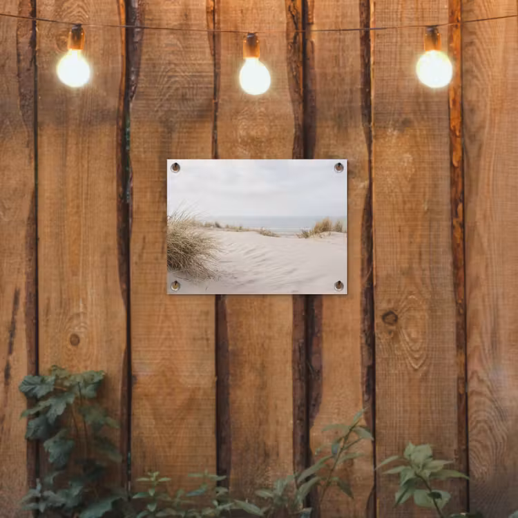Wolken - Duinlandschap - Zand tuinposter los doek klein -sfeer1
