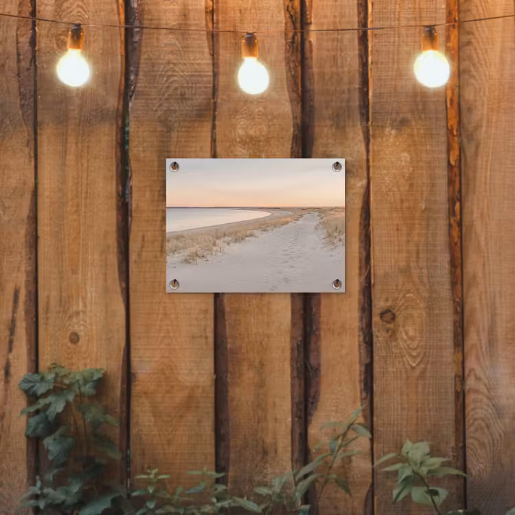 Kustlijn - Horizon - Hek tuinposter los doek klein -sfeer1