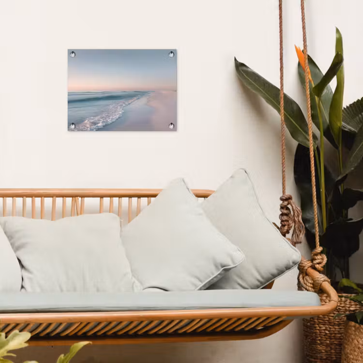 Kustlijn - Pastel - water tuinposter los doek klein -sfeer7