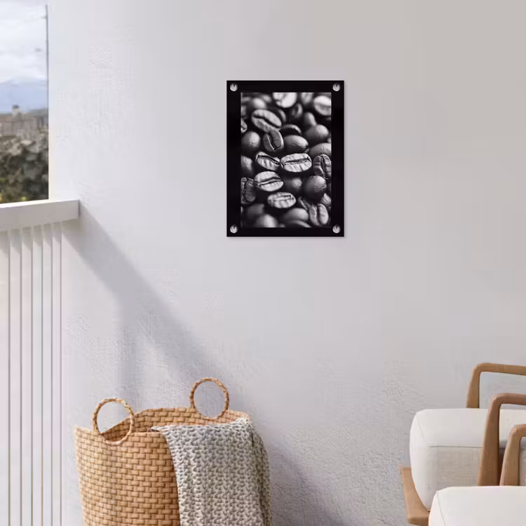 Koffiebonen - Zwart - Vintage tuinposter los doek klein -sfeer8