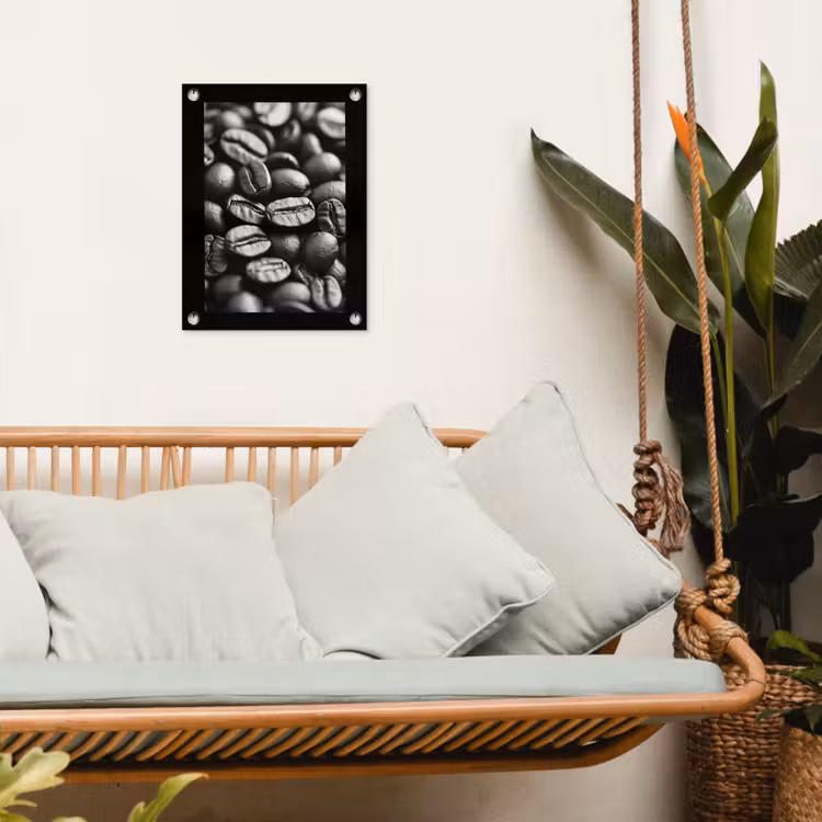 Koffiebonen - Zwart - Vintage tuinposter los doek klein -sfeer7