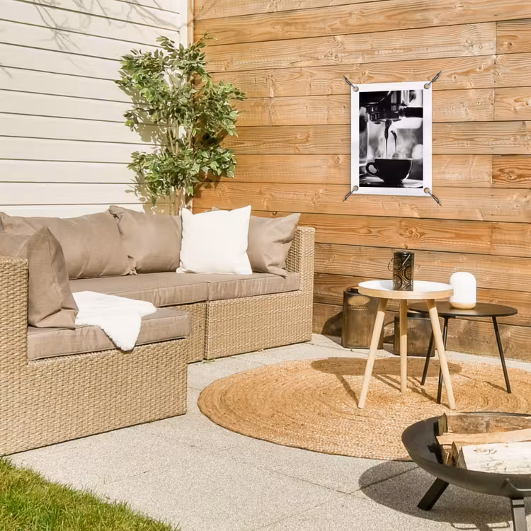 Coffee - Espresso - Koffiemachine - Kop tuinposter los doek klein -sfeer4