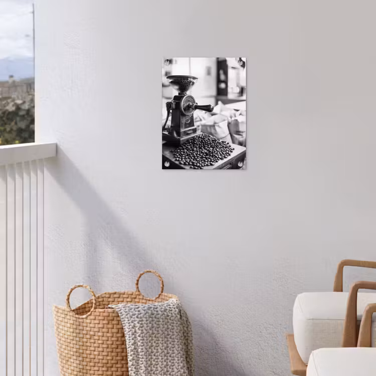 Koffiemolen - Gemalen - Vintage tuinposter los doek klein -sfeer8