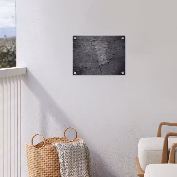 Beton - Zwart - Scheur tuinposter los doek klein -sfeer8