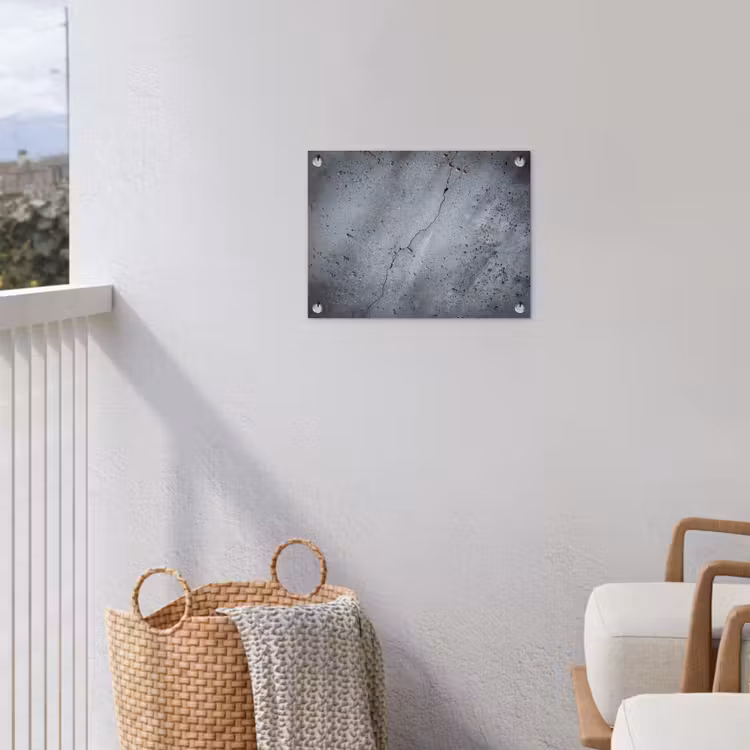 Beton - Grijs - Scheur tuinposter los doek klein -sfeer8