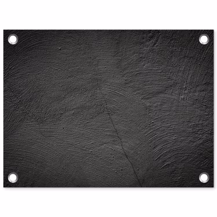 Beton print - Industrieel - Zwart tuinposter los doek klein -3d