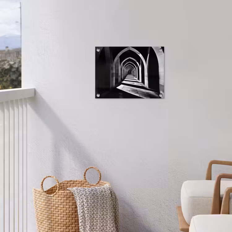 Gang - Bogen - Schaduw - Diepte tuinposter los doek klein -sfeer8
