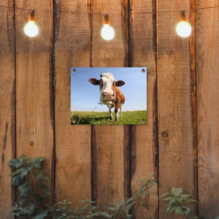 Koe in de Weide tuinposter los doek klein -sfeer1