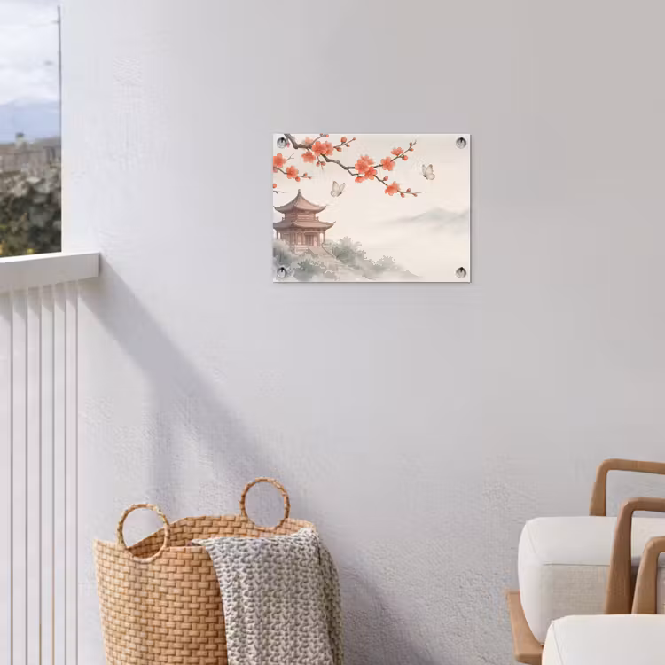 Kraanvogel - Azië - Klassiek tuinposter los doek klein -sfeer8