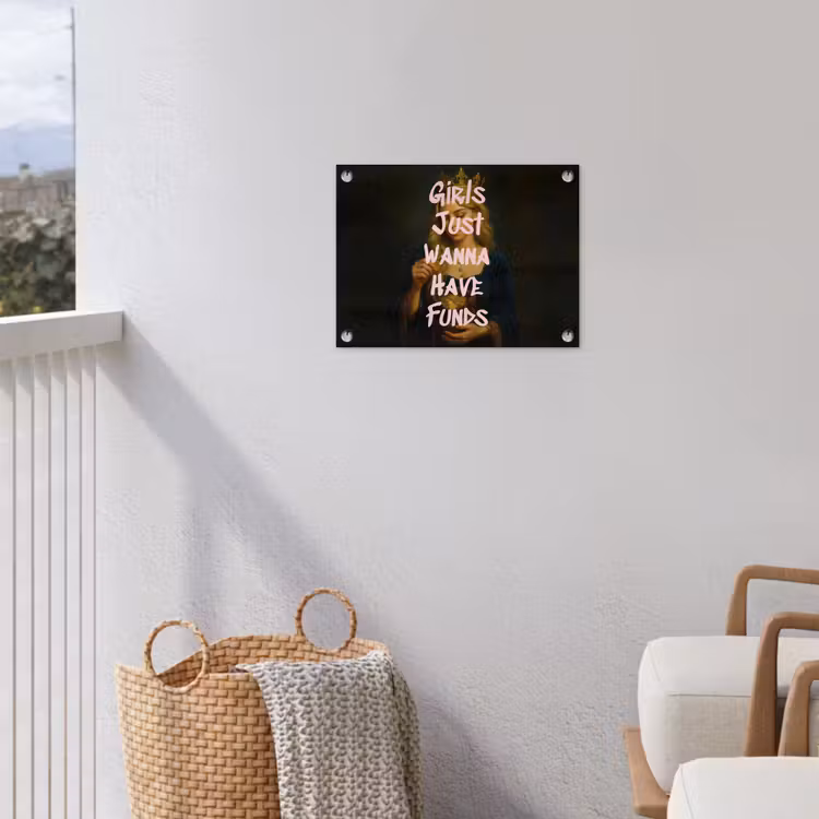 Kroon - Vrouw - Jurk - Opvallend tuinposter los doek klein -sfeer8