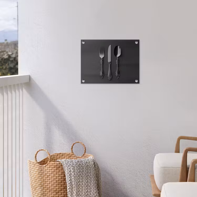 Bestek - Zwart tuinposter los doek klein -sfeer8