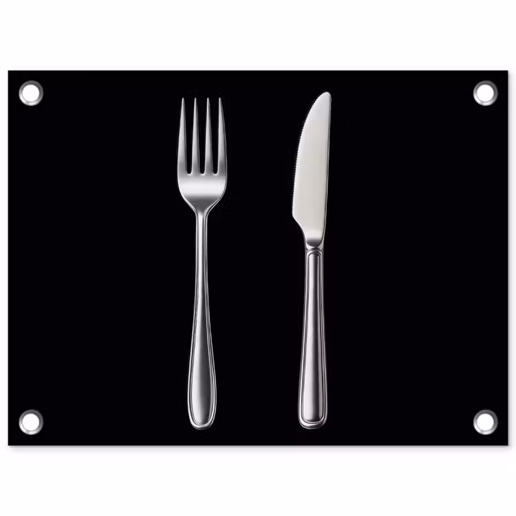 Bestek - Klassiek - Elegant tuinposter los doek klein -3d