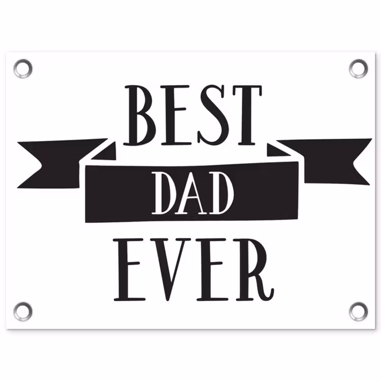 Papa - Quote - Beste papa tuinposter los doek klein -3d