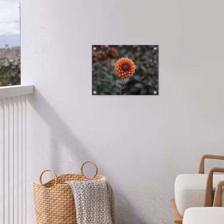 Dahlia - Bloem - Natuur - Sfeervol tuinposter los doek klein -sfeer8