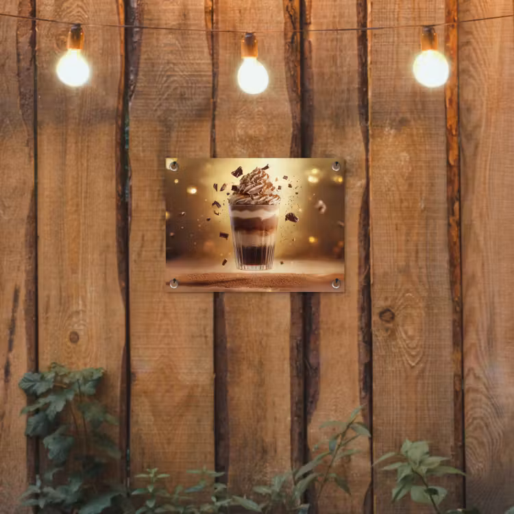 Dessert - Chocolade - Zoet - Eten tuinposter los doek klein -sfeer1