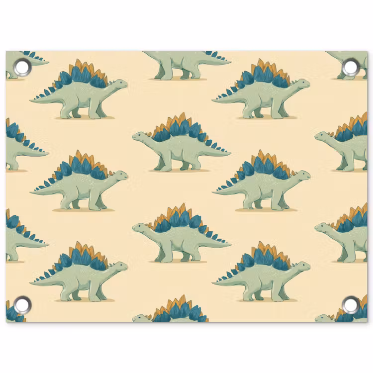 Dino - Patroon - Groen tuinposter los doek klein 239 -3d