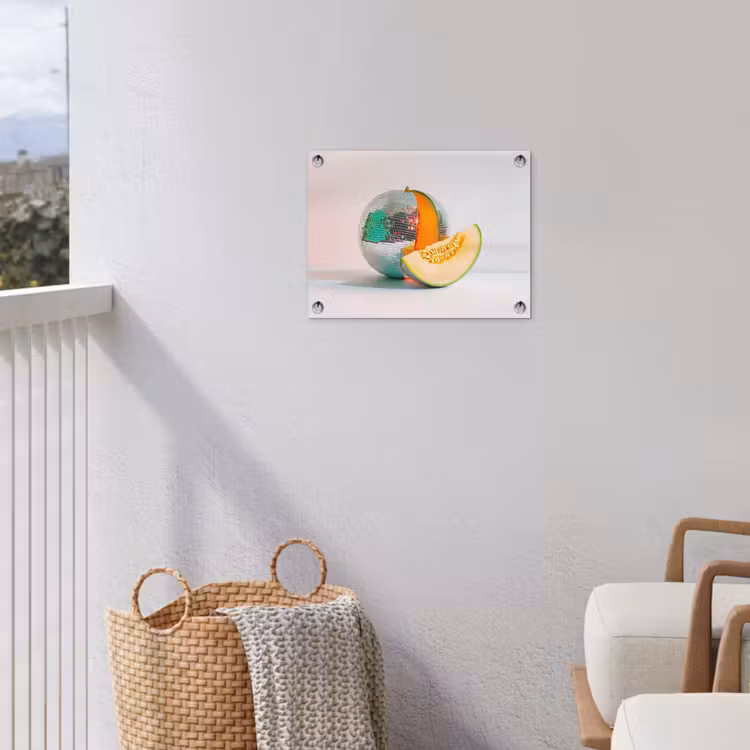 Disco - Discobal - Meloen - Pastel tuinposter los doek klein -sfeer8