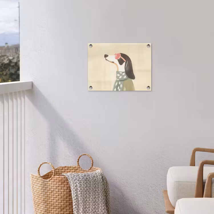 Hond - Zonnebril - Sjaal tuinposter los doek klein -sfeer8