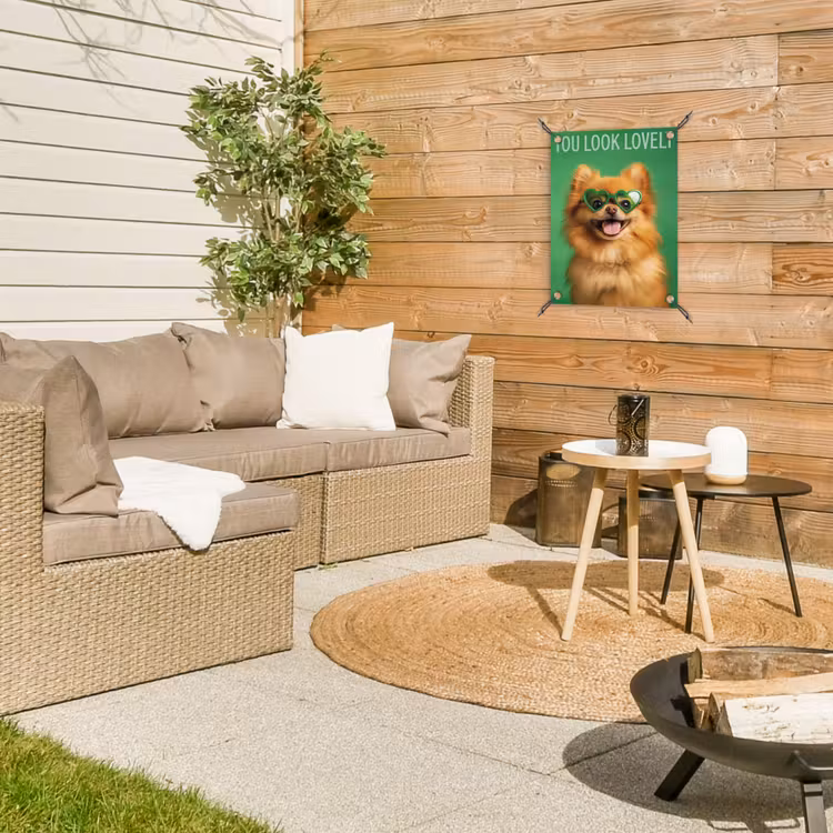 Hond - Zonnebril - Valentijn - Love tuinposter los doek klein -sfeer4
